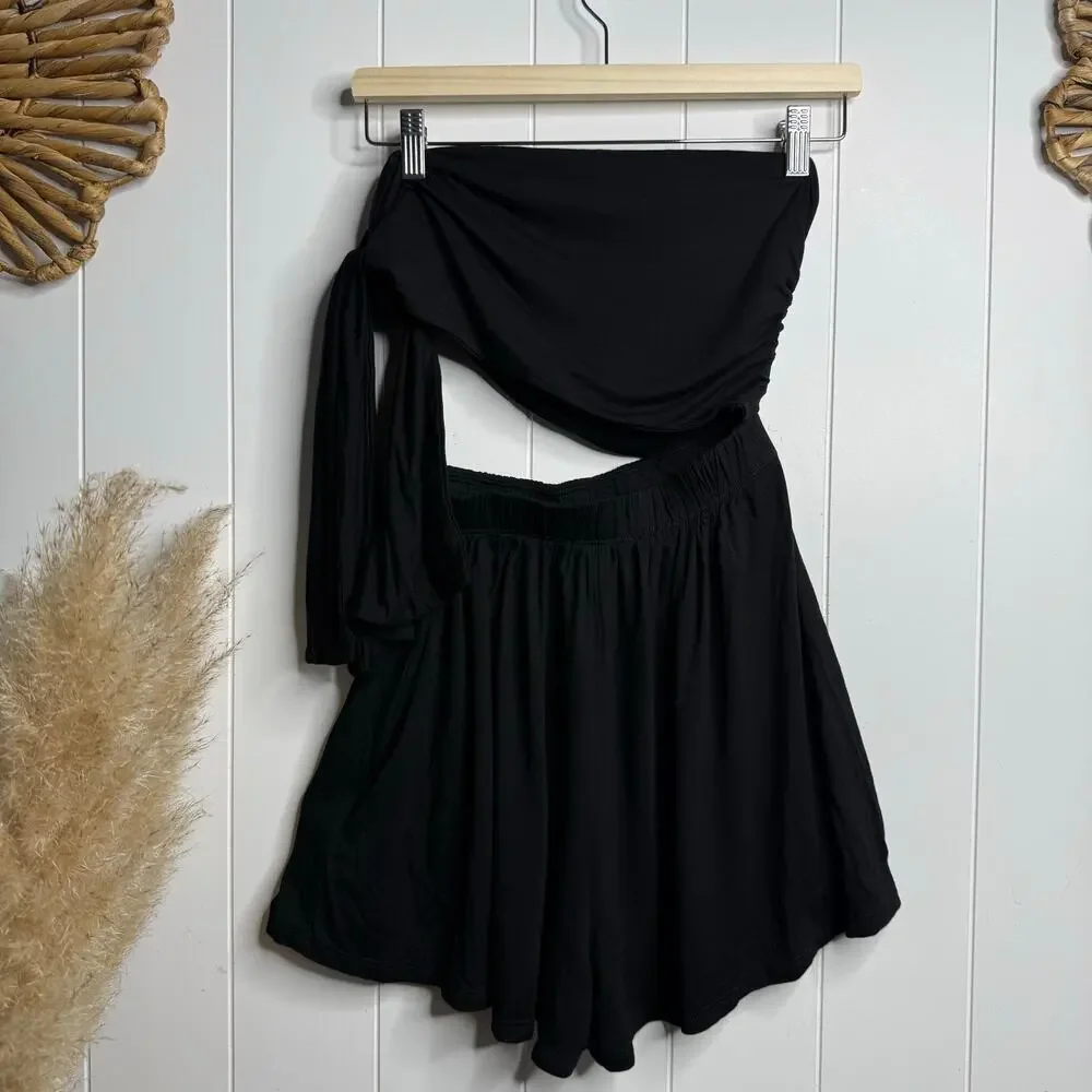 Free People romper convertible shorts cut out XS
